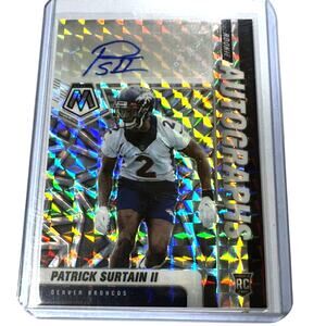 2021 Panini Mosaic Football Rookie Autographs Patrick Surtain II Sticker Auto